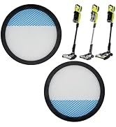 Aolleteau HEPA Filter Replacement for Ryobi 18V 1 + Cordless Stick Vacuum PBLSV716K, PBLSV716B, P...