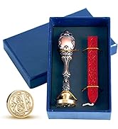 Wax Seal Stamp kit, Envelope Wax Seals DIY Kit - Retro Sealing Wax Candle + Classic Initial Alpha...