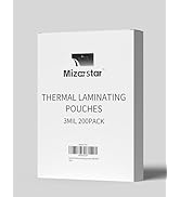 Mizarstar Thermal Laminating Pouches, 9 x 11.5 Inches, 5 Mil, Letter Size, Clear, 100 Pack, Premi...