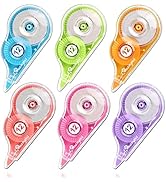 Gisdo Correction Tape, 6 Pack White Out Correction Tape Dispenser, Easy to Use Applicator for Ins...