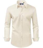 Alimens & Gentle Men's Dress Shirt Regular Fit Stretch Stain Shield Long Sleeve Solid Business We...