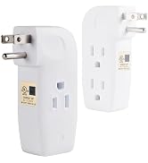 FiiMan 3 Outlet Wall Adapter, UL Listed 1875W/15Amps 3-Prong Grounded Vertical Outlet to The Side...