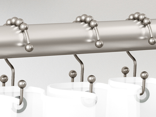 shower curtain hooks,shower curtain rings,brushed nickel shower curtain hooks,curtain rod hooks