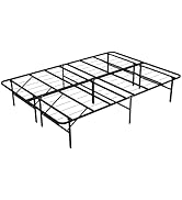 FurniEdge 14 Inch Foldable Bed Frame, Full Bed Frame Metal Platform with Steel Slats, No Box Spri...
