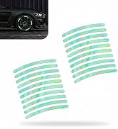 Pniwuno 20 PCS Car Wheel Reflective Stickers, Anti Scratch Night Safety Warning Decal, Waterproof...