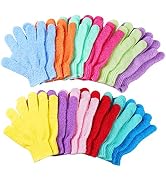 24 pcs Exfoliating Shower Gloves,Double Sided Exfoliating Bath Gloves Deep Clean Dead Skin for Sp...