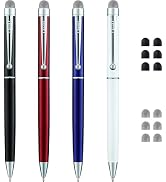 ChaoQ Stylus Pens, 4 Hybrid Mesh Fiber Tips and Ballpoint Pens for Touch Screen Devices - Black, ...