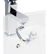 Hibbent 1080° Swivel Faucet Extender, Metal Rotatable Sink Faucet Aerator with Brass Extension, D...