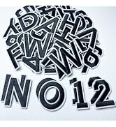 Jongdari 75pcs Iron On Letters and Numbers Patches for Clothing, 1.5" Embroidery Alphabet Letterm...