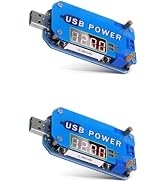 2-Piece 15W DC-DC Buck Boost Voltage Converter, 5V to 3.3V 9V 12V 24V 30V CVCC Step Up/Down Modul...