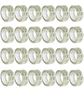 ZLY 24 Rolls Transparent Tape Refills, 0.7 x 1000 Inches Clear Tape, Glossy Tape Rolls for Office...