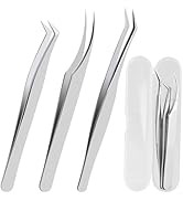 WSYUB Lash Tweezers,Eyelash Tweezers,Lash Tweezers for Eyelash Extension,Volume Tweezers, Fiber T...