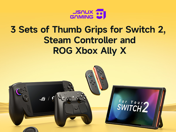 JSAUX Thumb Grips for Nintendo Switch 2/Steam Controller/ROG Xbox Ally X
