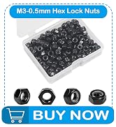 Yinpecly 150Pcs M3 x 0.5mm Nylon Insert Hex Lock Nuts Carbon Steel Zinc Plated Locknuts Self-Lock...