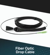 SC/APC-SC/APC Patch Cord 2.0x3.0mm 1core G657B3 LSZH Black 10ft - Fiber Optic Drop Cable (One end...