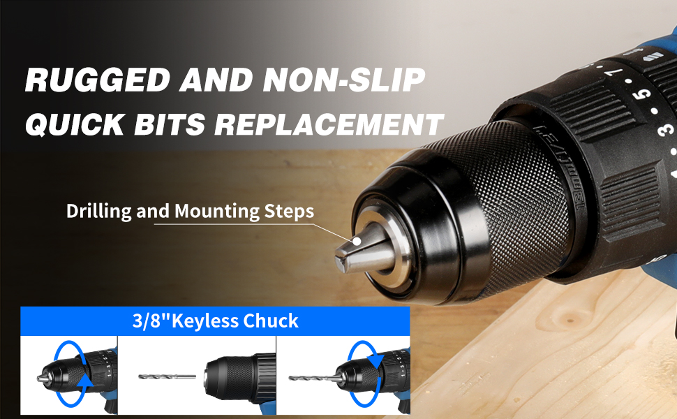 electric brushless screwdriver variable speed cordless power drill sit with battery and charger