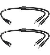 1.3FT 5.5mmx2.5mm 14AWG 12V/24V DC Power Splitter 1Female to 2Male High Power 5525 Connector for ...