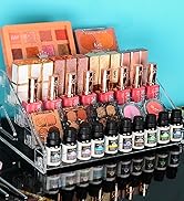 JessLab Nail Polish Organizer, 7-Tier Clear Acrylic Nail Polish Rack Essential Oil Holder Cosmeti...