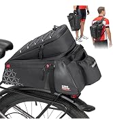 KEMIMOTO Bike Bag for Bicycle Rear Rack, 15L with Waterproof Rain Cover, Multifunctional Ebike Tr...