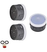 JQK Faucet Aerator, 1.0 GPM Flow Retrictor Insert Faucet Aerators Replacement Parts Bathroom 3 Pa...