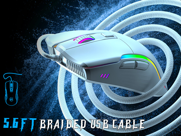 adjustable RGB wired gaming mouse