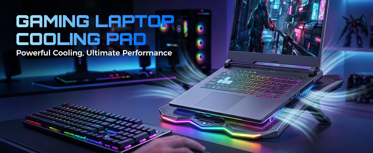 gaming cooling stand pc coolers for alienware lenovo asus acer computer laptops heavy duty lap tops