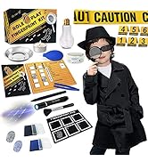 Spy Kit for Kids Detective Outfit Fingerprint Toys Gifts for 5 6 7 8 9 10 11 Year Old Boys Girls ...