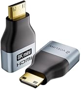 VCE Mini HDMI to HDMI Adapter, 8K@60Hz/4K@120Hz UHD Converter with Gold-Plated Connectors and All...