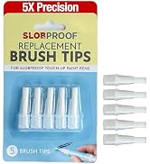 Slobproof Replacement Brush Tips for Refillable Touch-Up Paint Pens, Mess-Free, Easy to Install, ...