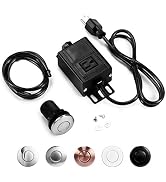 Garbage Disposal Air Switch Kit, Sink Top Waste Disposer Short Brushed Nickel Stainless Steel On/...