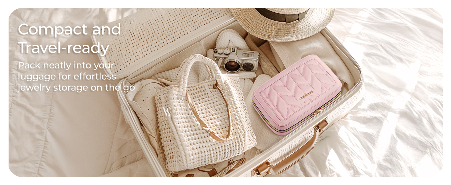 Jewelry Case Jewelry Box Organizers and Storage Earings Holder for Necklaces, Bracelets, Rings