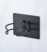 Hair Dryer Holder Wall Mounted, Hairdryer Holder for Bathroom, Blow Dryer Holder Black, Stainless...