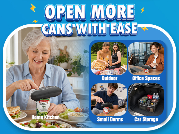 one touch can opener, arthritic hands, left handed can opener, hand held can opener