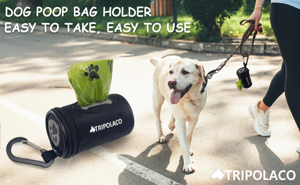 dog poop bag holder for leash