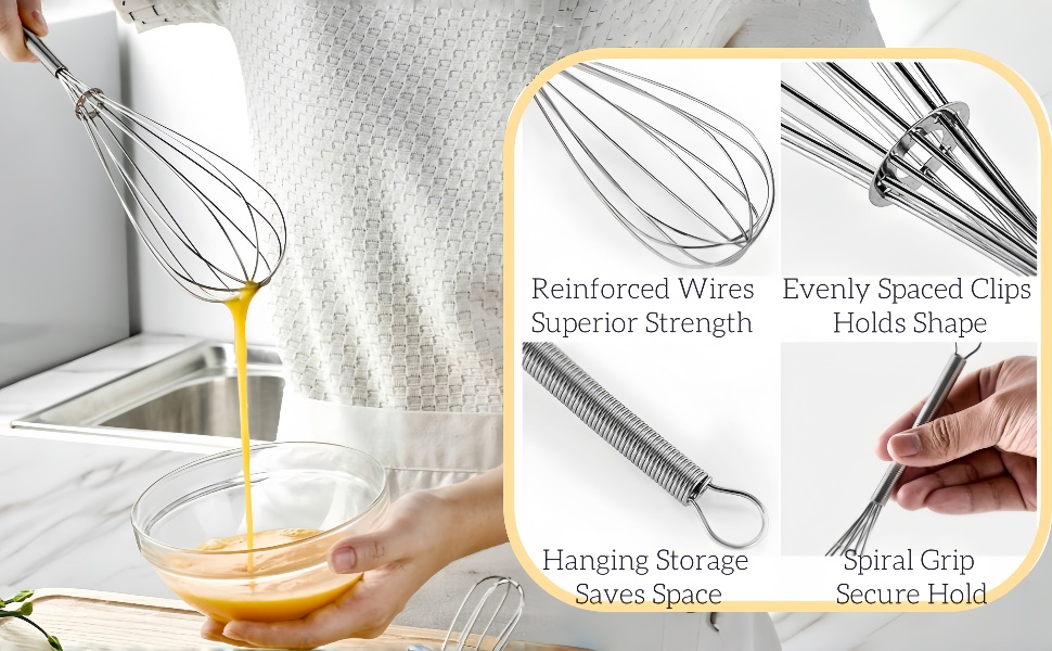 Mini whisk, 304 Stainless steel Wire Small Whisk