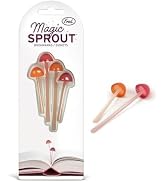 Genuine Fred Magic Sprout, Mini-Mushroom Bookmarks - Set of 4 - Two Sizes & Colors - Soft, Flexib...