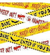Halloween Decorations Caution Tape 3 in x 88.6 ft 3PCS, Scary Halloween Party Decorations for Ind...
