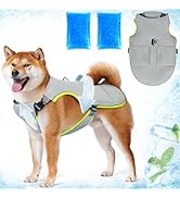 Mora Pets Dog Cooling Vest with Ice Pack Evaporation Cool Harness Adjustable Summer Shirt Pet Jac...