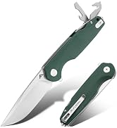 FLISSA VERSA Multitool Pocket Knife with 3.3" D2 Blade & G10 Handle | Glass Breaker, Screwdrivers...
