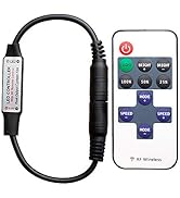 RF Mini Wireless Remote Controller for Single Color 3528 5050 LED Strip Lights, Wireless Remote C...