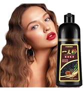 Yocisku Hair Dye Shampoo 3 in 1, Light Brown Hair Dye for Men Women, Long Lasting Hair Color in M...