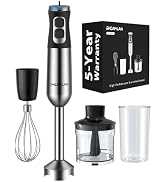 Powerful Immersion Blender Handheld, 2025 New Update Hand Blender with 25-Speed and Heavy-Duty Co...