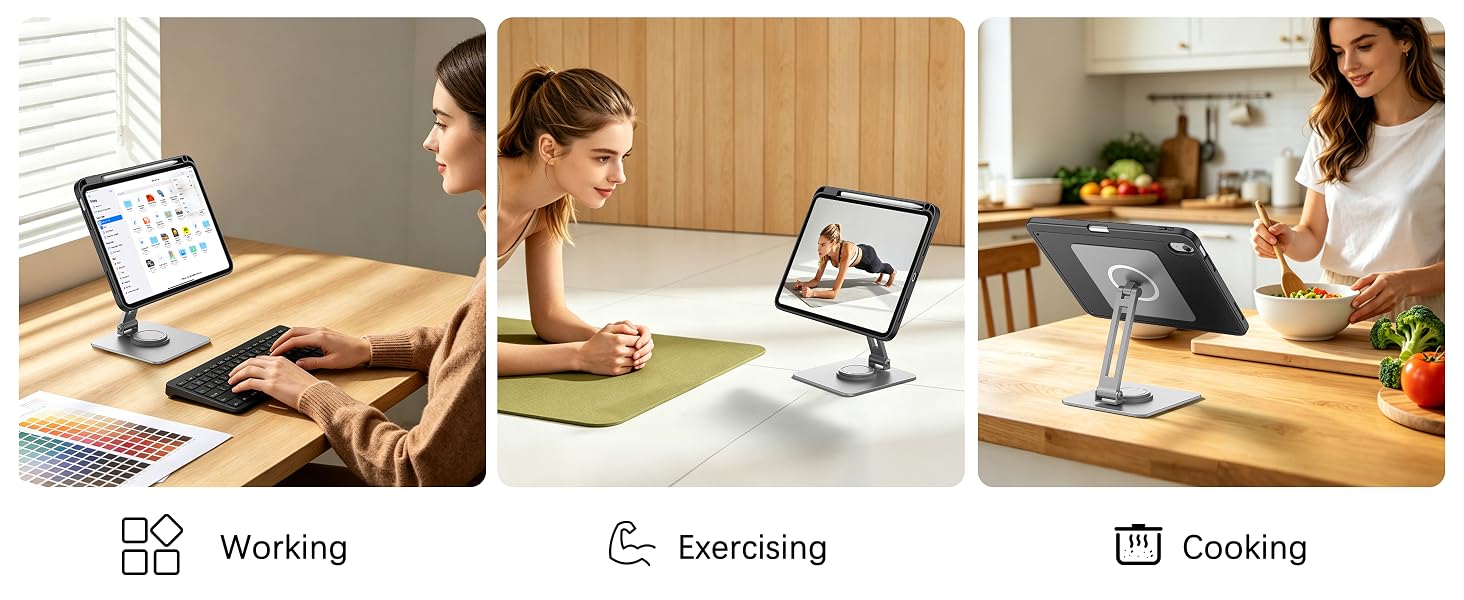 magnetic ipad a16 case 10th generation case for working exercising cooking playing anywhere