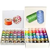 72Pcs 36 Colors Prewound Metal Bobbins and Thread Spools for Hand & Machine Sewing, Emergency and...