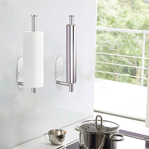 Self adhesive or drilling paper towel holder
