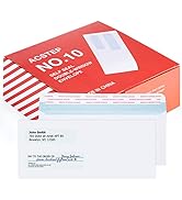 Acko #10 500Pack Double Window Envelopes Self Seal Security Envelopes For Business, Quickbooks Ch...