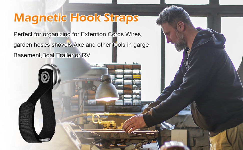 ShinHonex magnetic tool holder heavy duty garage storage hooks extension cord organizer no drill