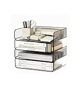 4-Tier Horizontal Acrylic Paper Tray Organizer