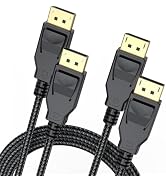 URELEGAN VESA Certified DisplayPort Cable 1.4 6 Feet 2-Pack, High Speed Display Port DP Cord 32.4...