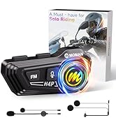 Motorcycle Helmet Headset, Moman RS-H4P Motorbike Headphone BT5.1 with Hi-Fi Speakers Dual Noise ...